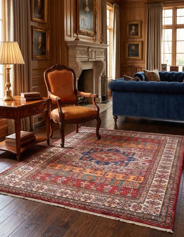5' 3 x 6' 8 Hand Knotted Kazak Rug