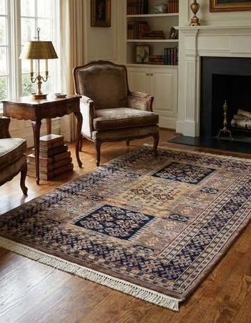 4' 2 x 6' 3 Hand Knotted Bokhara Oriental Rug