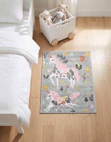 2' 2 x 3' Unicorns Whimsy Kids Rug