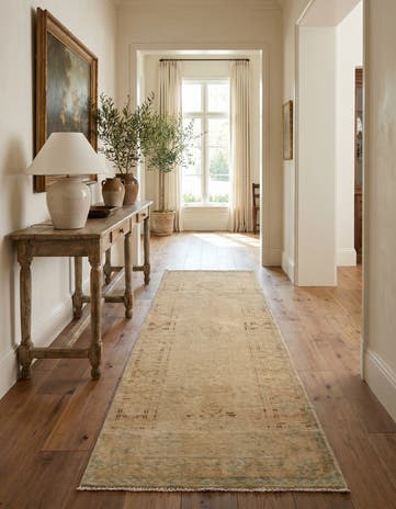 2' 11 x 5' 10 Hand Knotted Oushak Wool Runner Rug