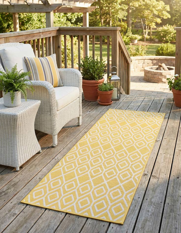 Detail image of 2' x 6' Washable Jill Zarin Turks and Caicos Indoor / Outdoor Runner Rug