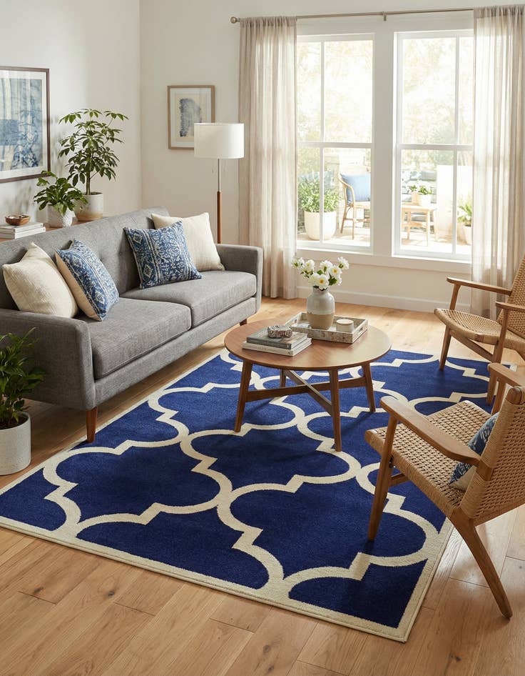 Detail image of 5' 3 x 8' Lattice Rug