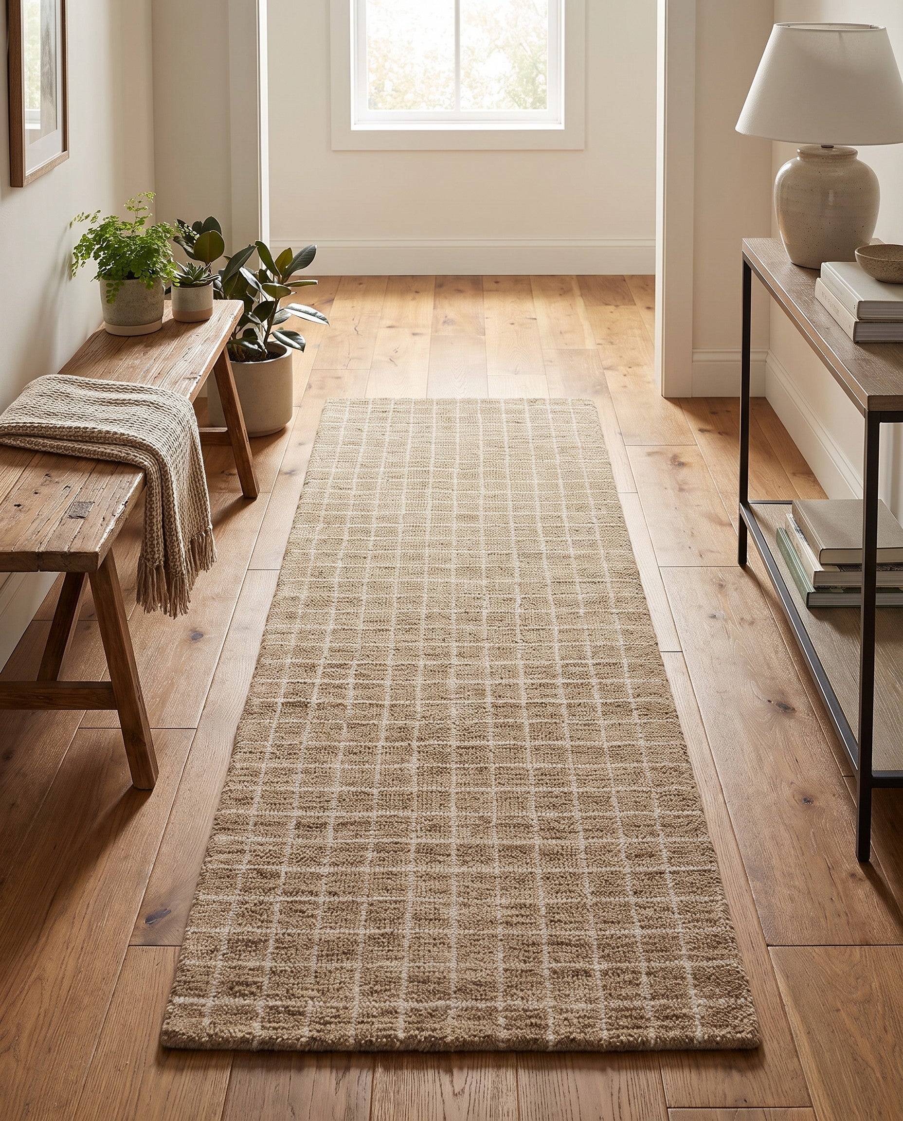 Cappucino Brown Heritage Line Wool Runner Rug