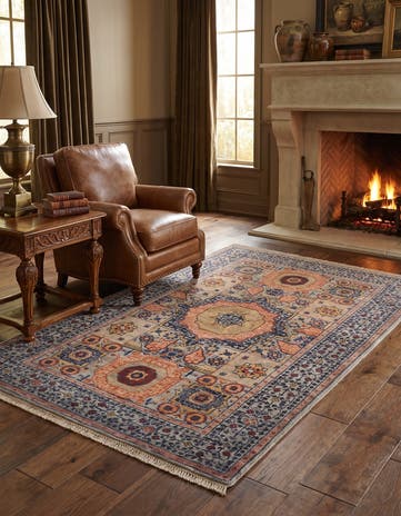 3' 7 x 5' 1 Hand Knotted Mamluk Ziegler Rug