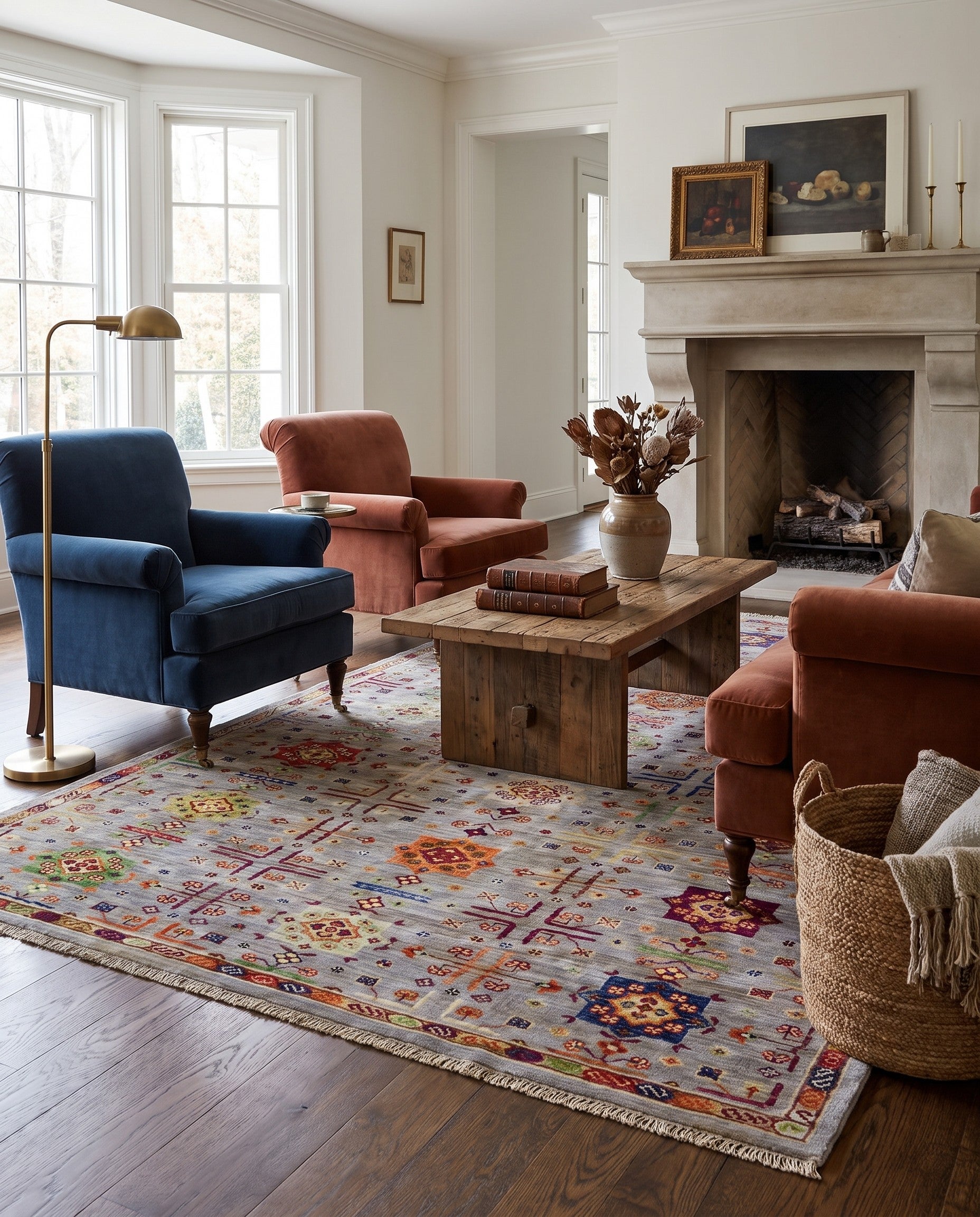 5' x 6' 6 Hand Knotted Ariana Ziegler Rug