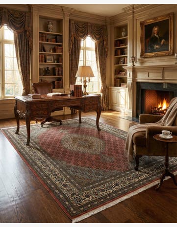 5' 1 x 6' 11 Tabriz Mahi Wool Rug
