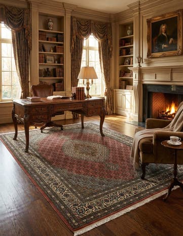 5' 1 x 6' 11 Tabriz Mahi Wool Rug