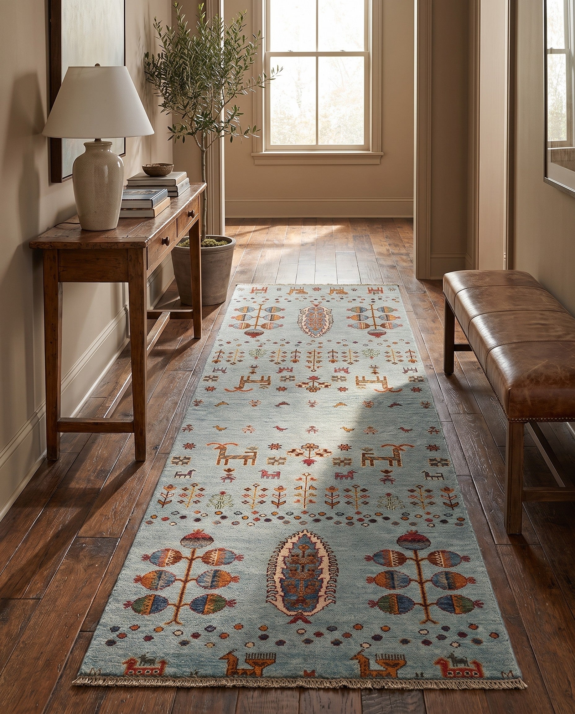 2' 7 x 8' 3 Hand Knotted Kazak Runner Rug