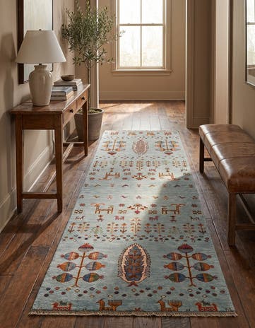 2' 7 x 8' 3 Hand Knotted Kazak Runner Rug