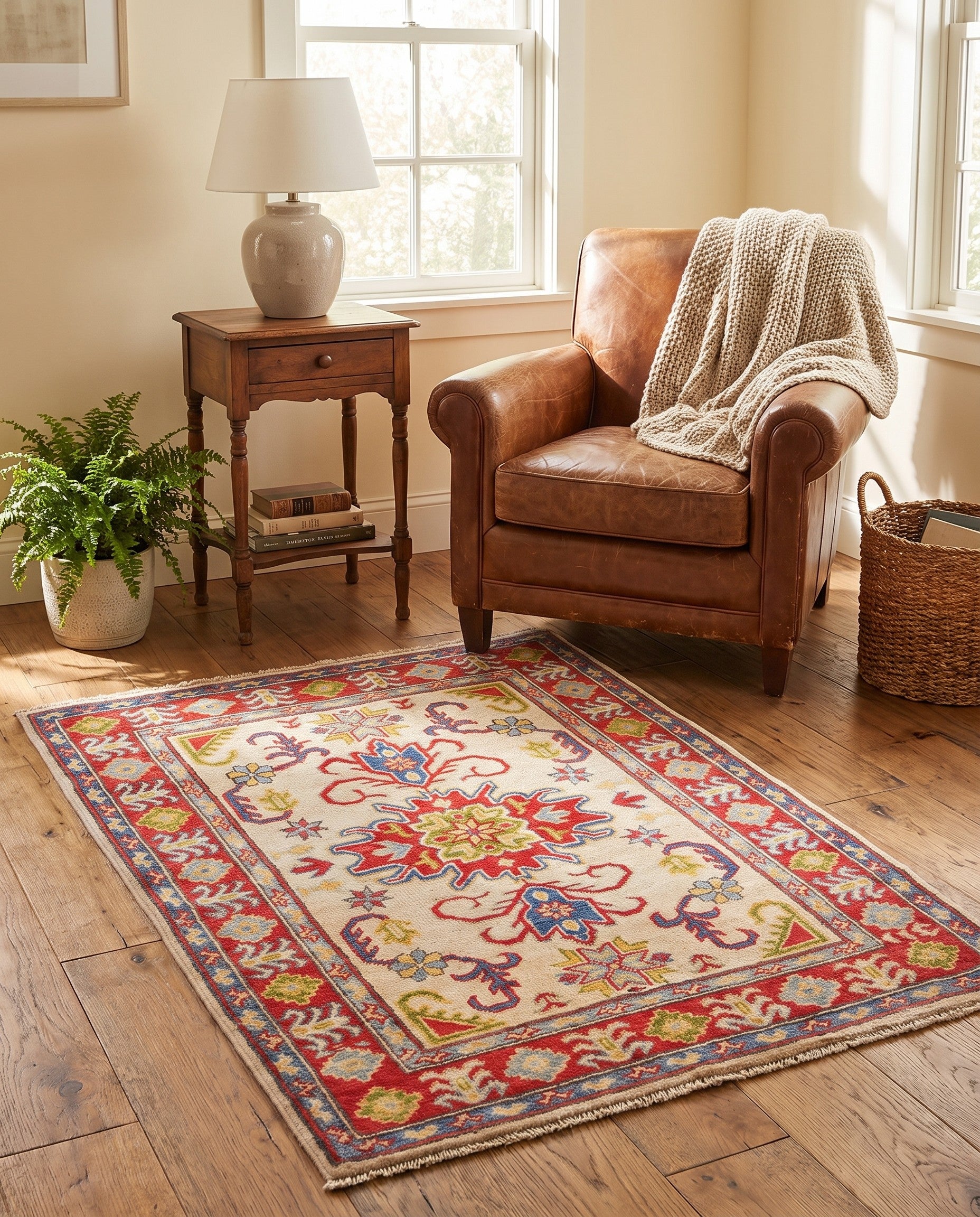 2' 8 x 3' 10 Hand Knotted Kazak Rug