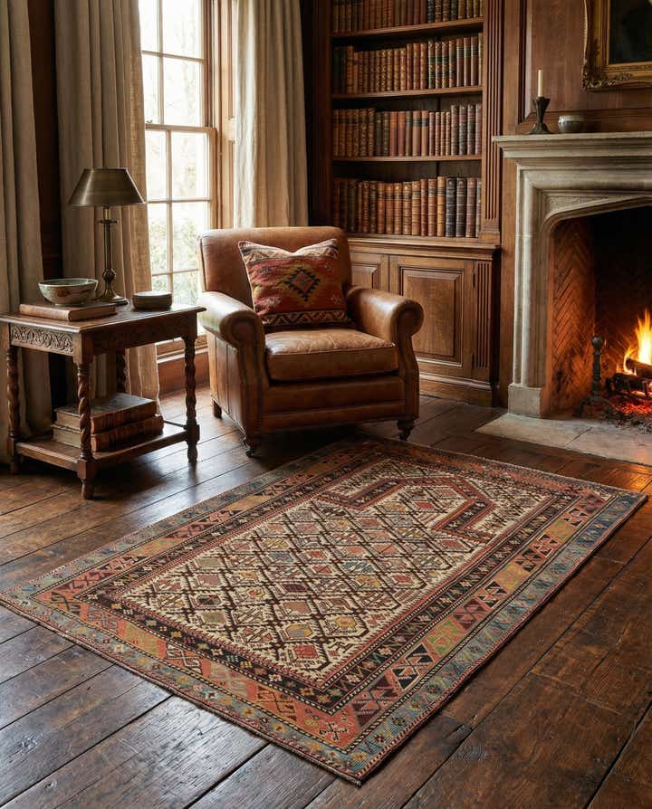 3' 7 x 4' 5 Marasali Wool Square Rug