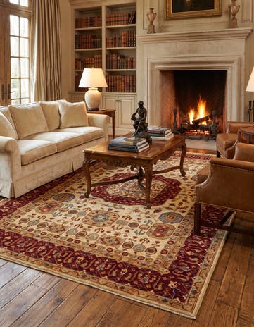 5' 8 x 8' Hand Knotted Mamluk Ziegler Rug