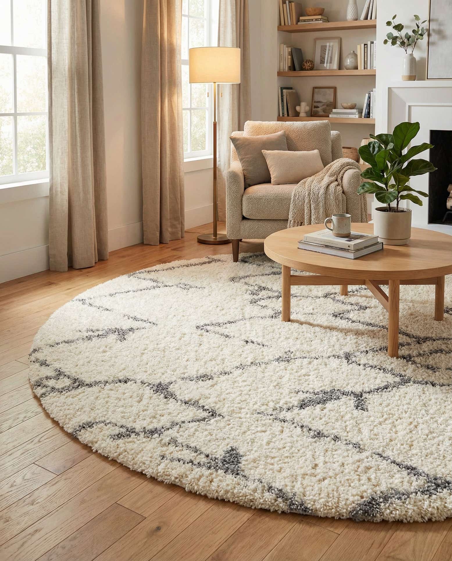8' x 8' Infinity Shag Round Rug