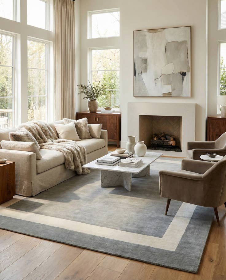 Detail image of 10' x 14' 1 Jill Zarin Border Wool Rug