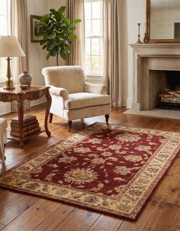 3' 5 x 5' 1 Hand Knotted Ziegler Rug