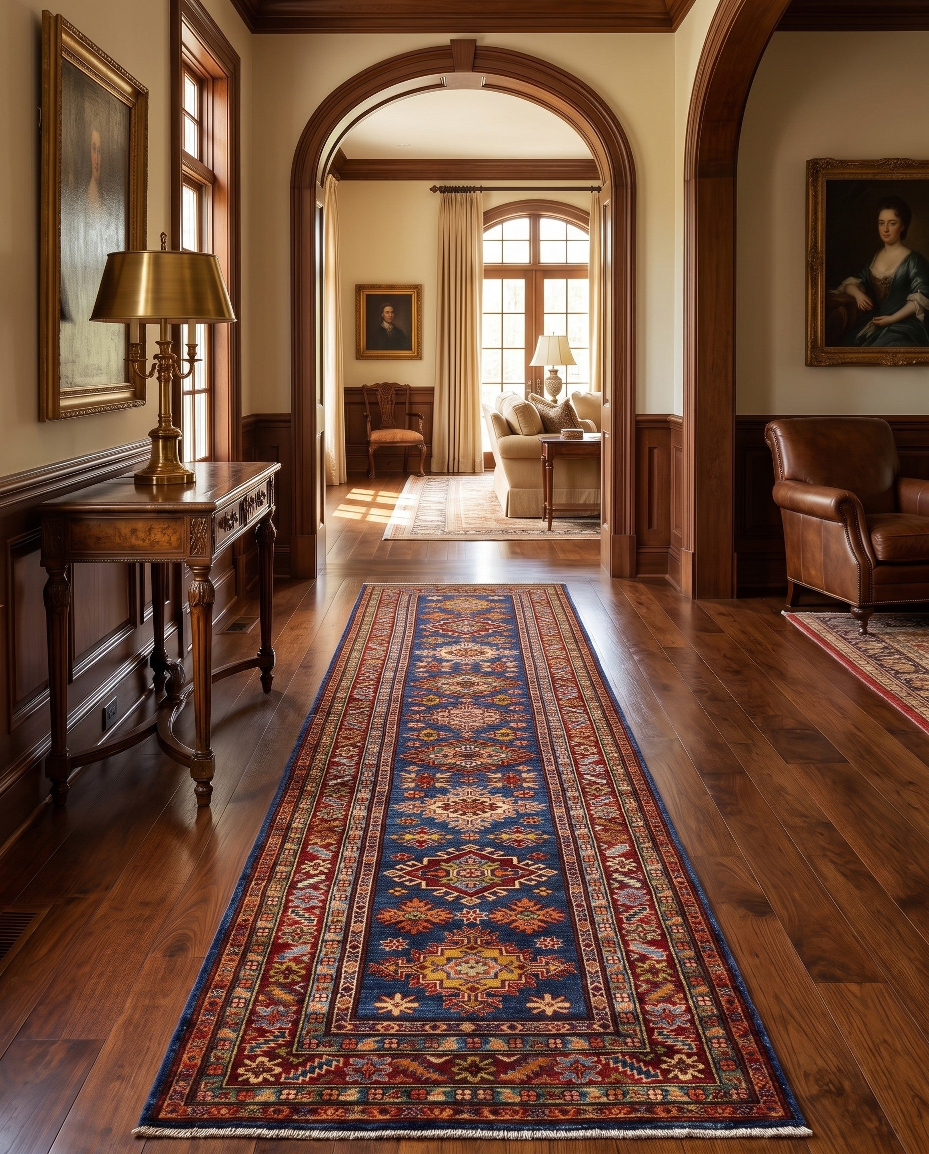 2' 9 x 9' 5 Hand Knotted Kazak Runner Rug
