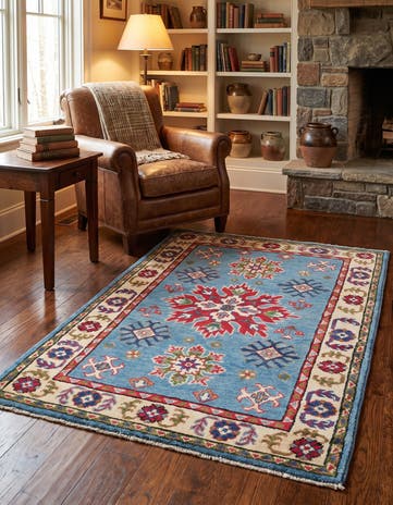 2' 8 x 4' 1 Hand Knotted Kazak Rug