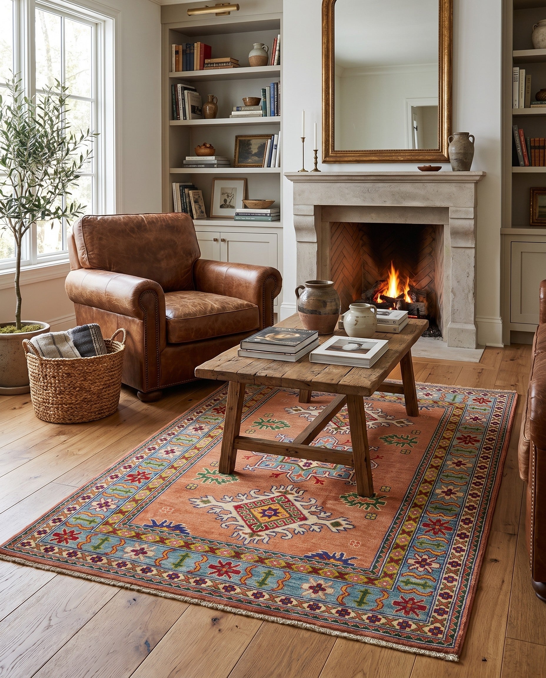 4' 1 x 5' 11 Hand Knotted Kazak Rug