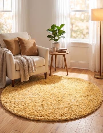6' x 6' Zermatt Shag Round Rug