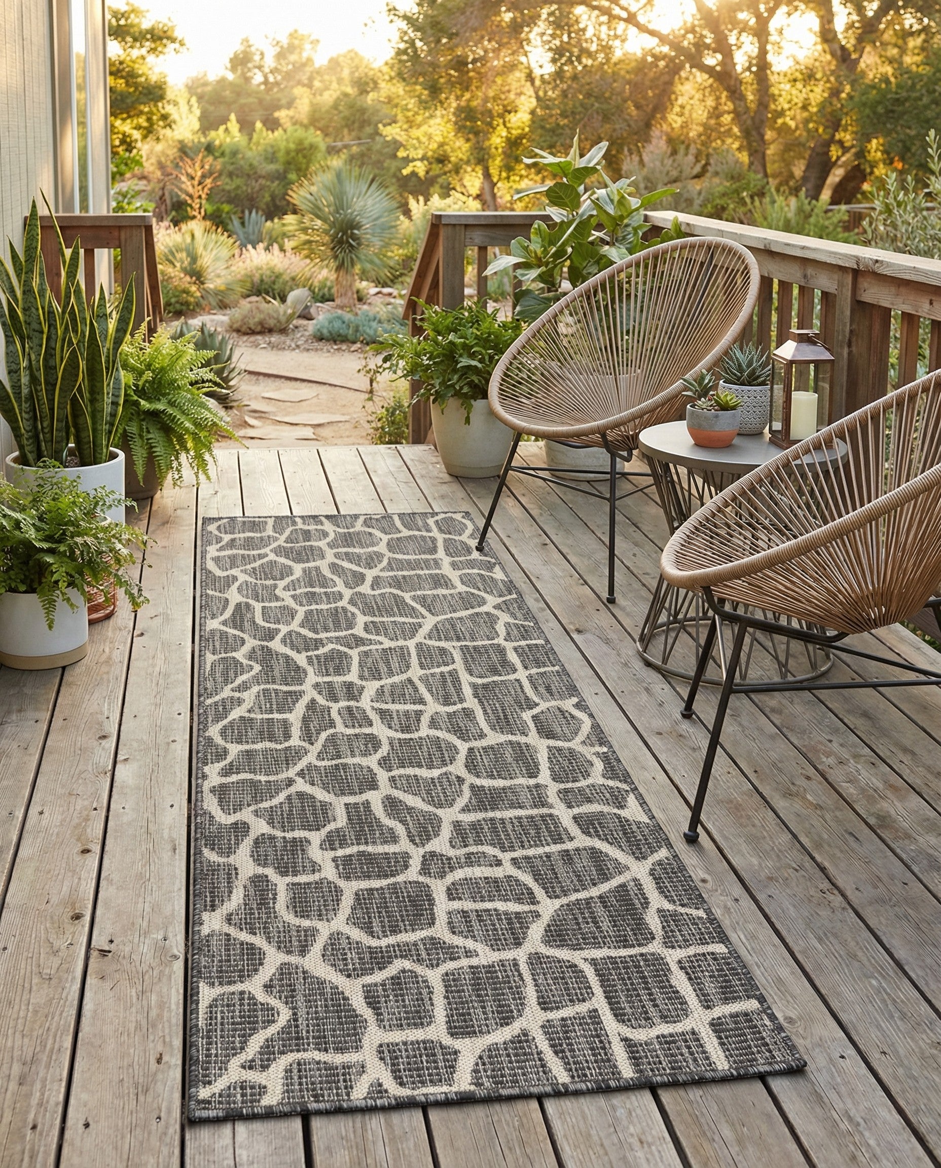 2' x 6'  Washable Safari Indoor / Outdoor Runner Rug