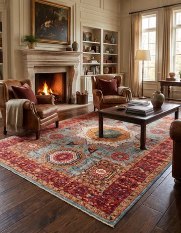 6' 5 x 9' Hand Knotted Ariana Ziegler Rug