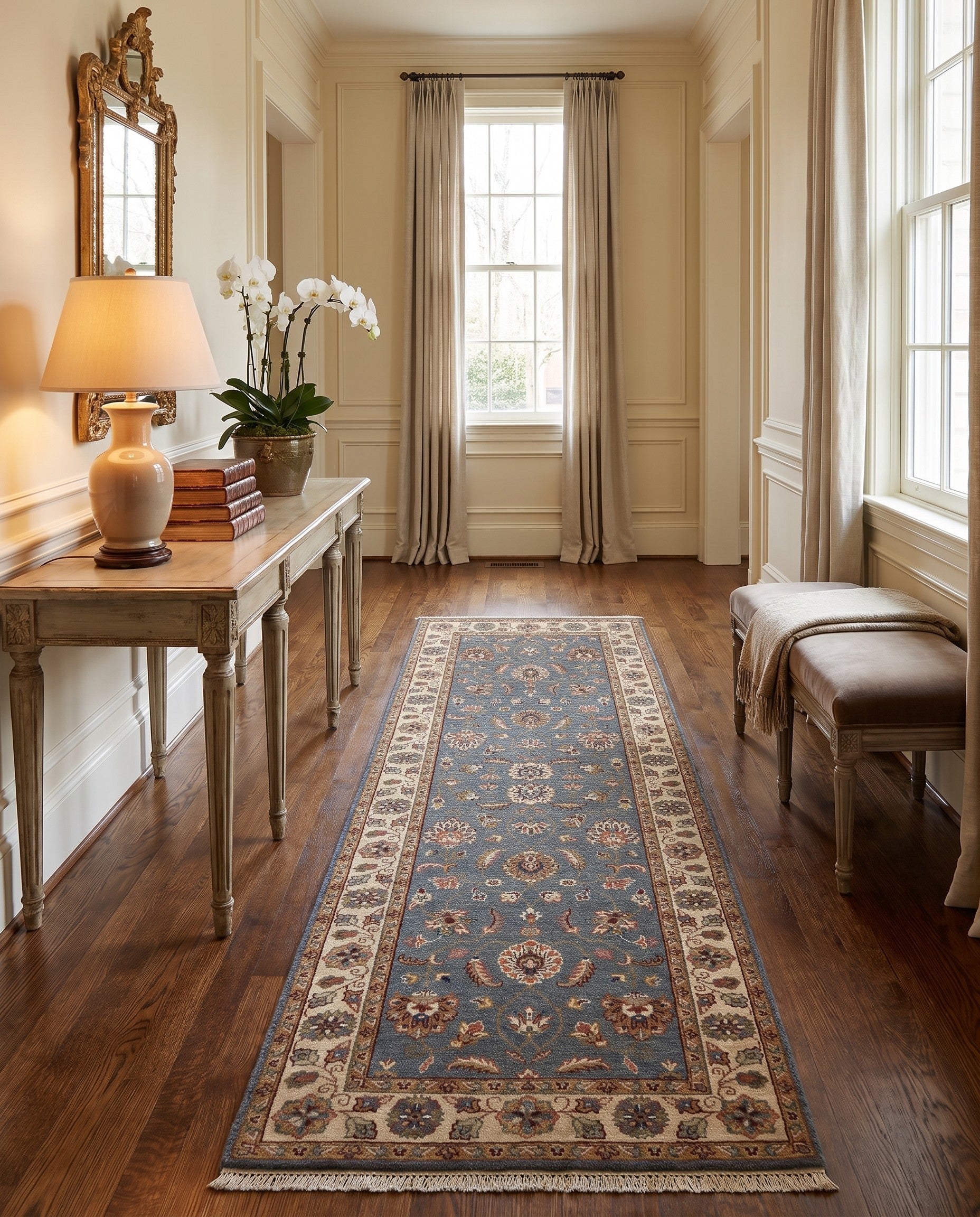 2' 8 x 8' 3 Hand Knotted Ziegler Runner Rug