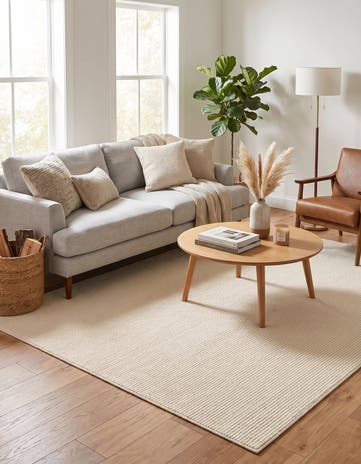 5' 3 x 8' Monochromatic Bouclee Rug