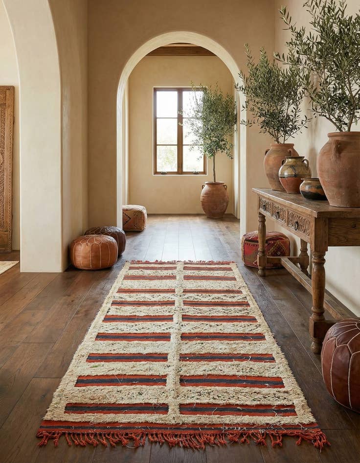 Detail image of 5' x 10' 3 Hand Knotted Moroccan Wool Runner Rug