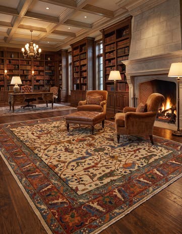 9' 11 x 13' Hand Knotted Kunduz Rug