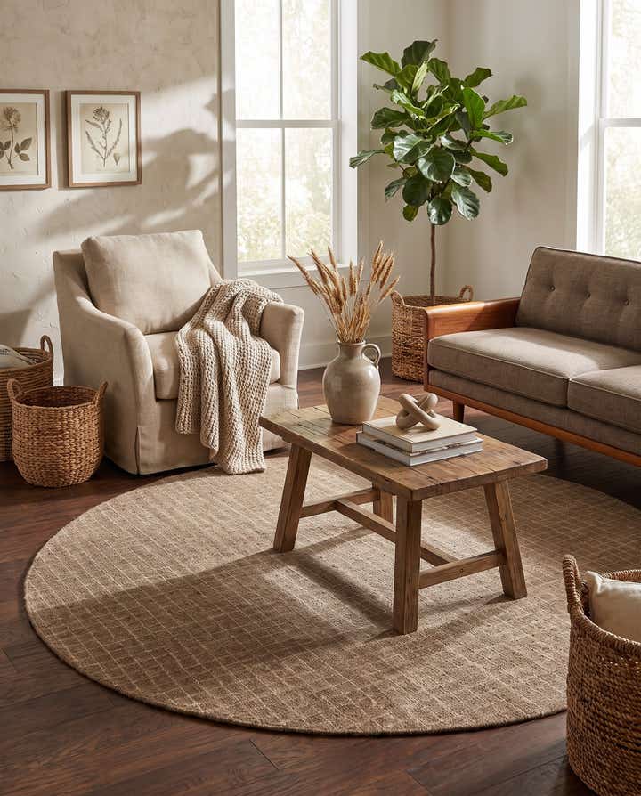8' x 8' Heritage Line Wool Round Rug