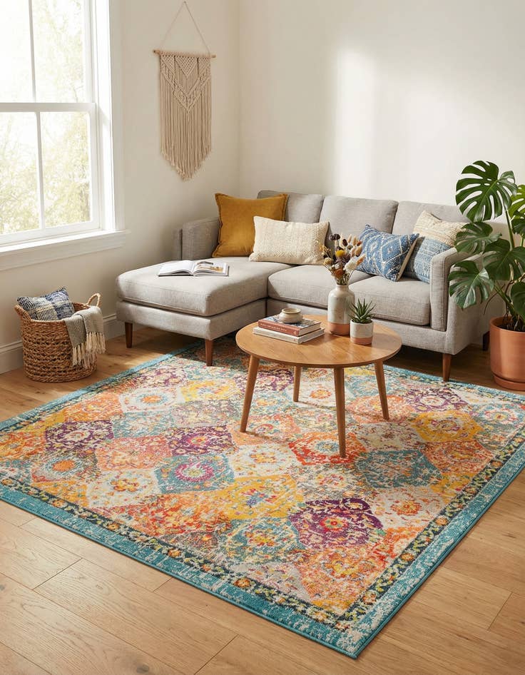 Detail image of  6' x 6' Madeline Square Rug