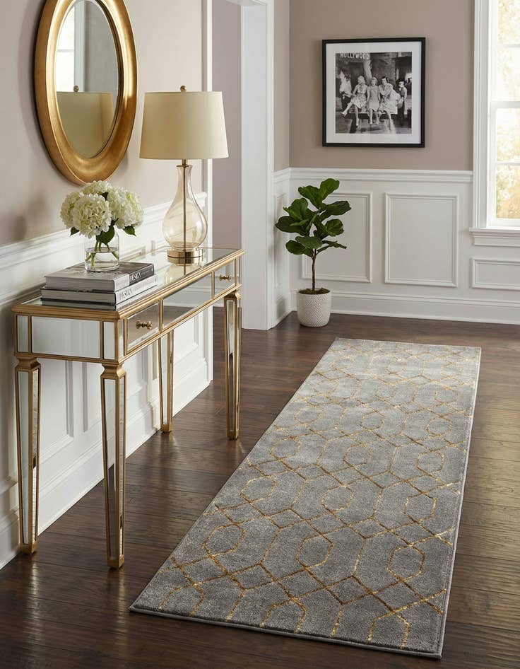 Detail image of 2' x 6' Marilyn Monroe&trade; Glam Trellis Runner Rug