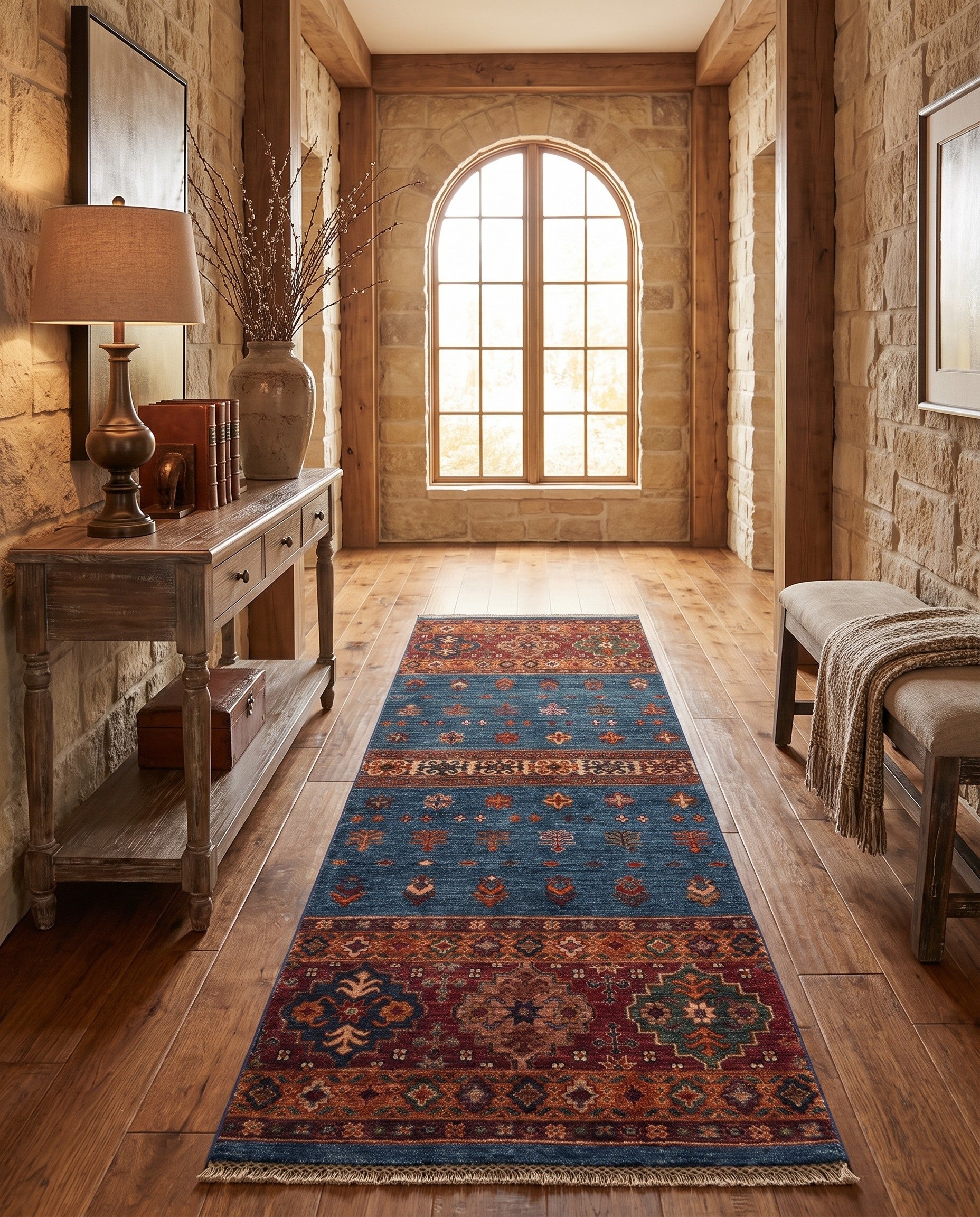 2' 4 x 6' 10 Hand Knotted Kazak Runner Rug