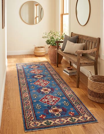 2' 2 x 5' 9 Hand Knotted Kazak Runner Rug