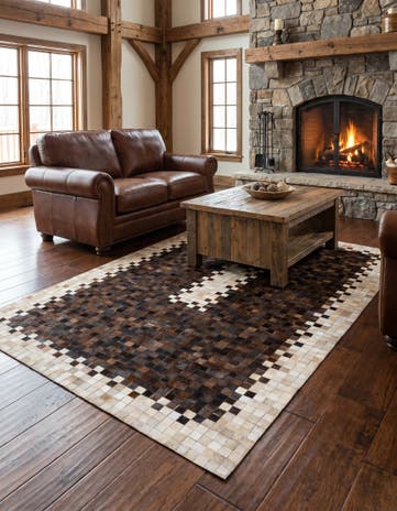 5' 2 x 8' 1 Cowhide Stocks Rug