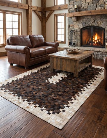 5' 2 x 8' 1 Cowhide Stocks Rug