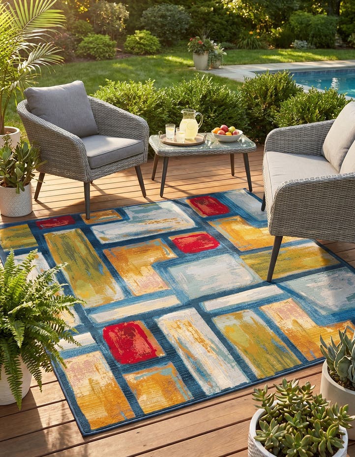 6' x 6' Easy-Clean Modern Indoor / Outdoor...