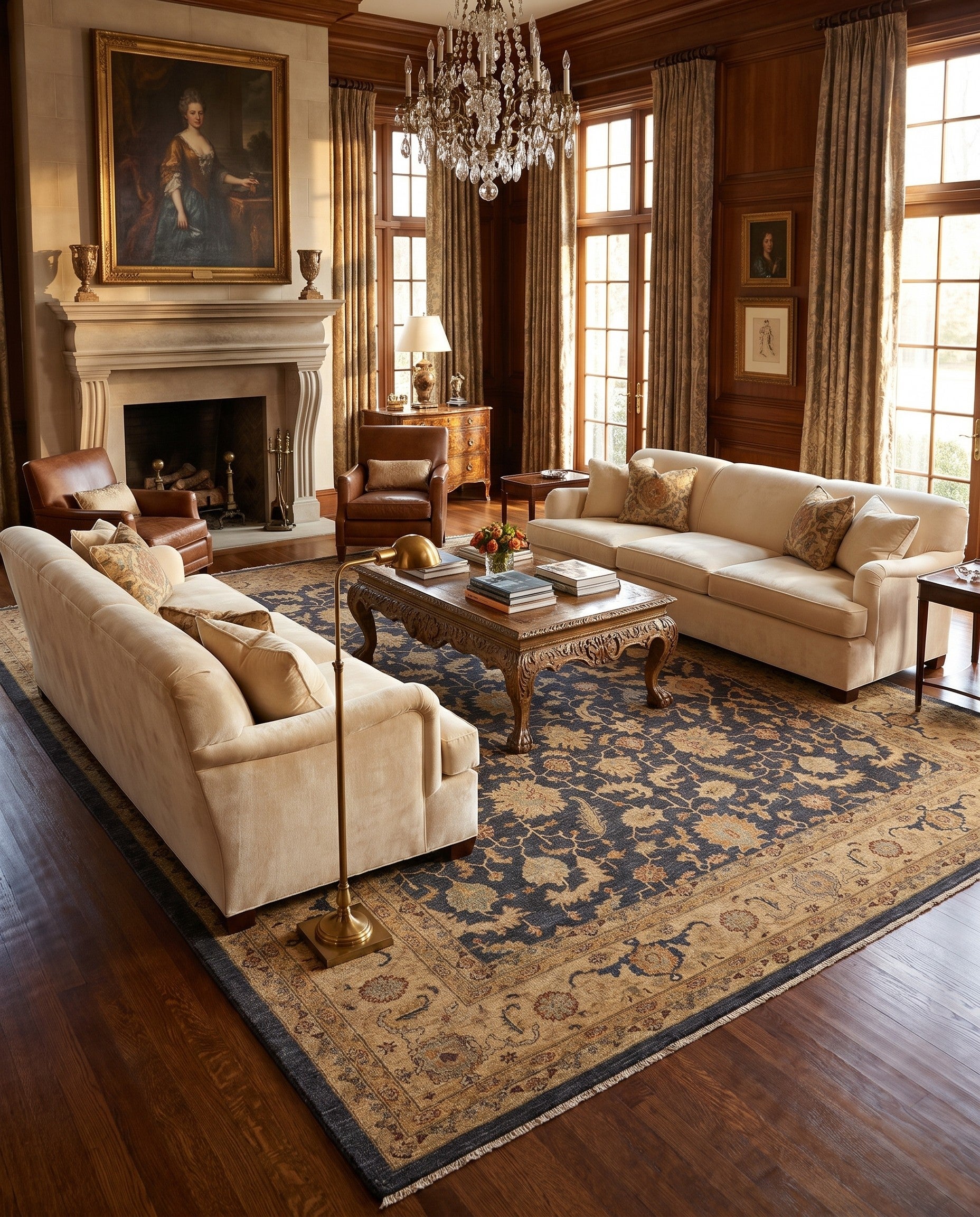 11' 7 x 15' 11 Hand Knotted Ziegler Rug