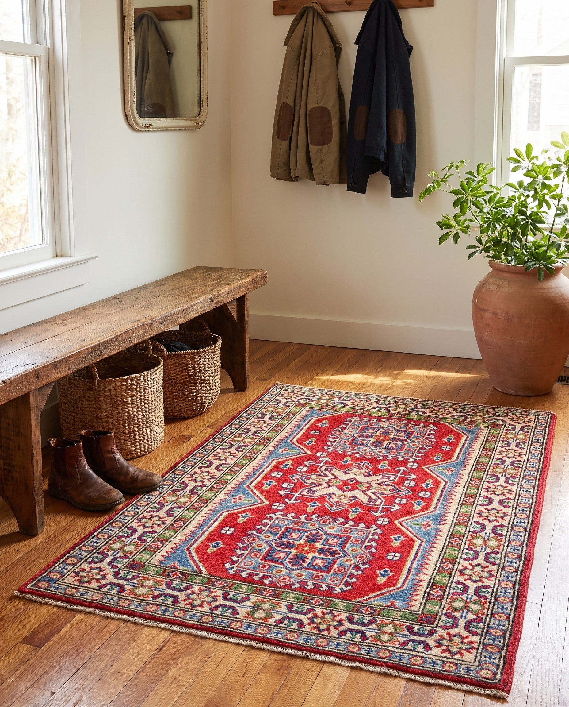 2' 10 x 4' Hand Knotted Kazak Rug