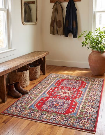 2' 10 x 4' Hand Knotted Kazak Rug