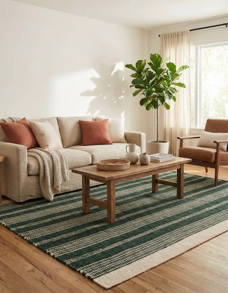 Detail image of  6' 1 x 9'  Hand Woven Lariat Rug