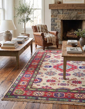 3' 10 x 5' 11 Hand Knotted Kazak Rug