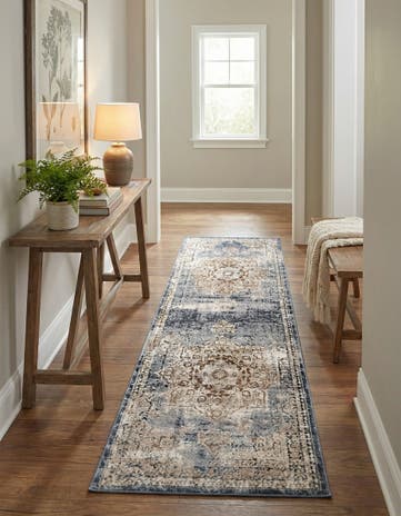 Slate Blue Eliza Runner Rug