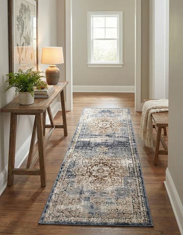 Slate Blue Eliza Runner Rug