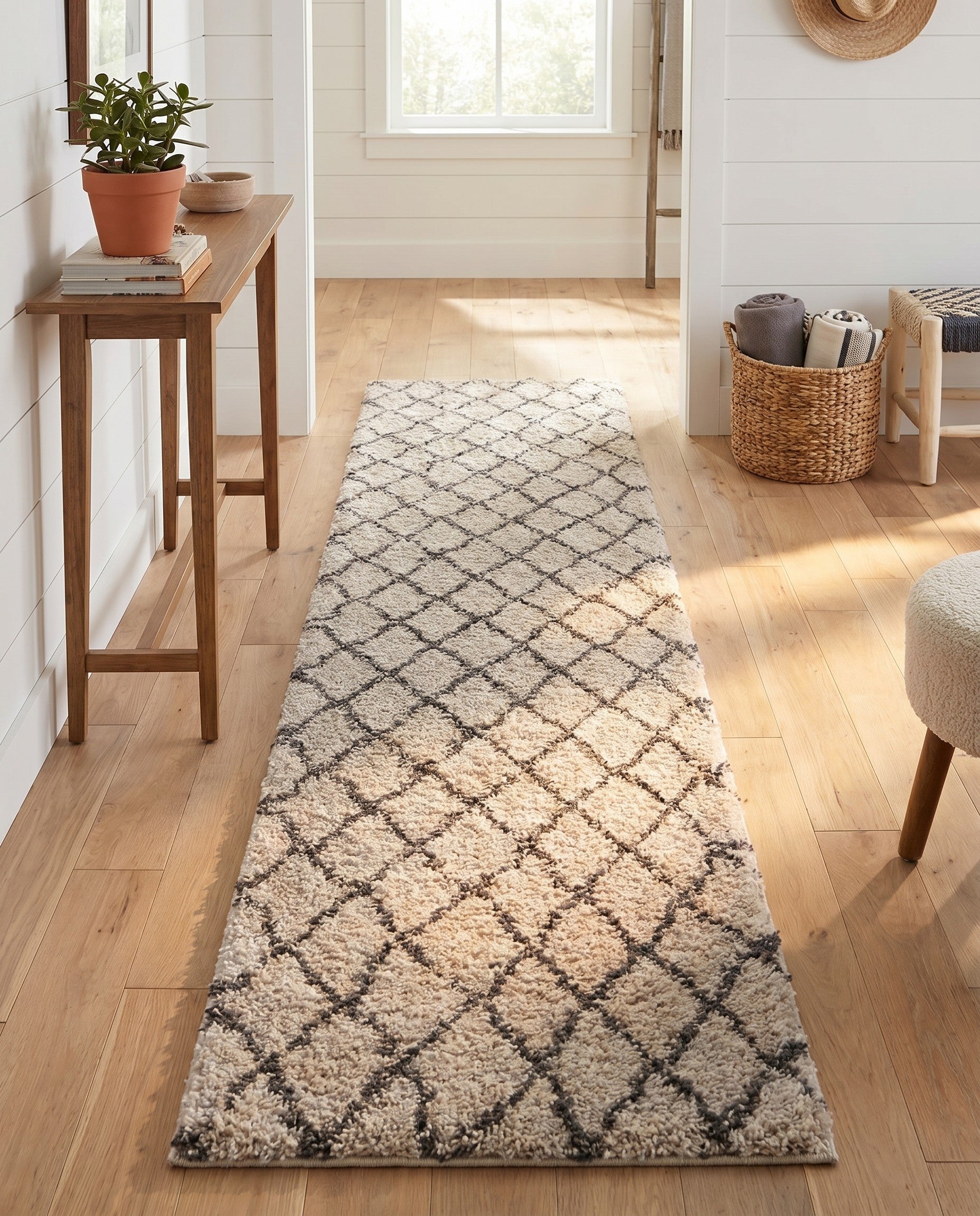2' 7 x 14' Moroccan Shag Runner Rug