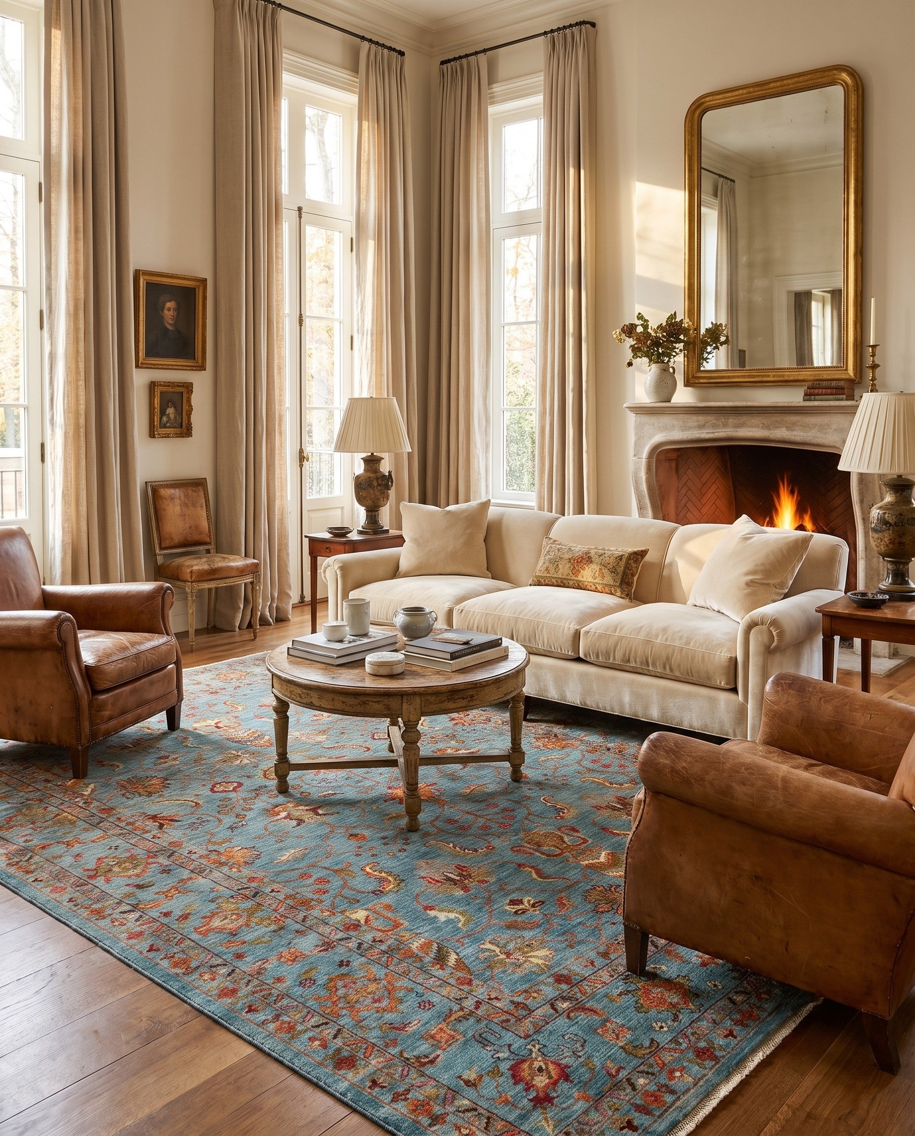 6' 9 x 9' 11 Hand Knotted Ariana Ziegler Rug