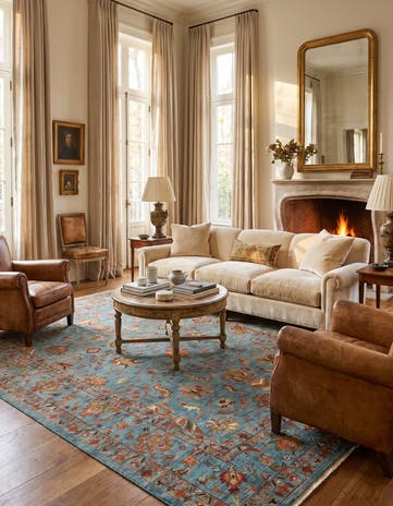 6' 9 x 9' 11 Hand Knotted Ariana Ziegler Rug
