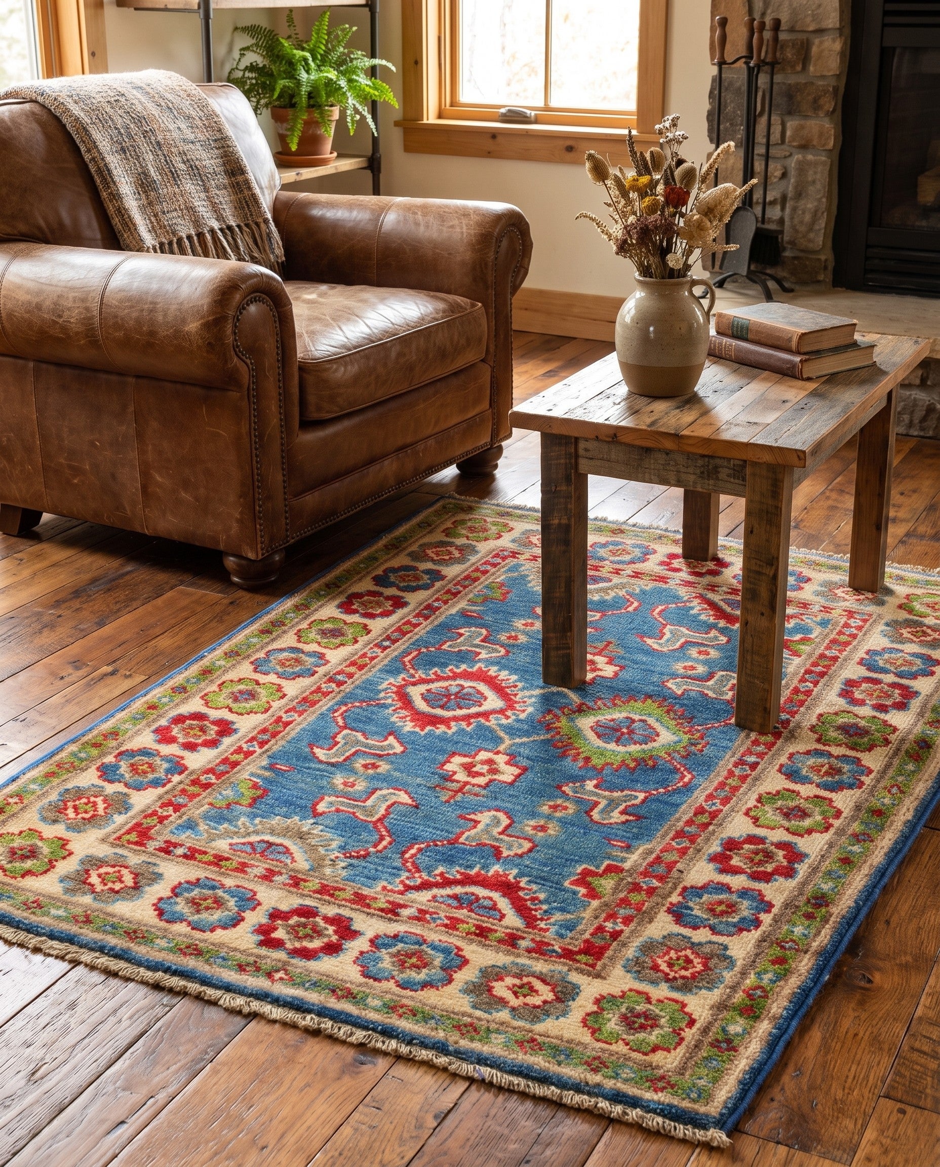 2' 1 x 2' 11 Hand Knotted Kazak Rug