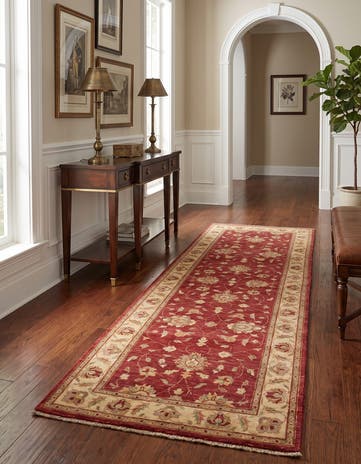 3' 3 x 9' 7 Hand Knotted Ziegler Runner Rug