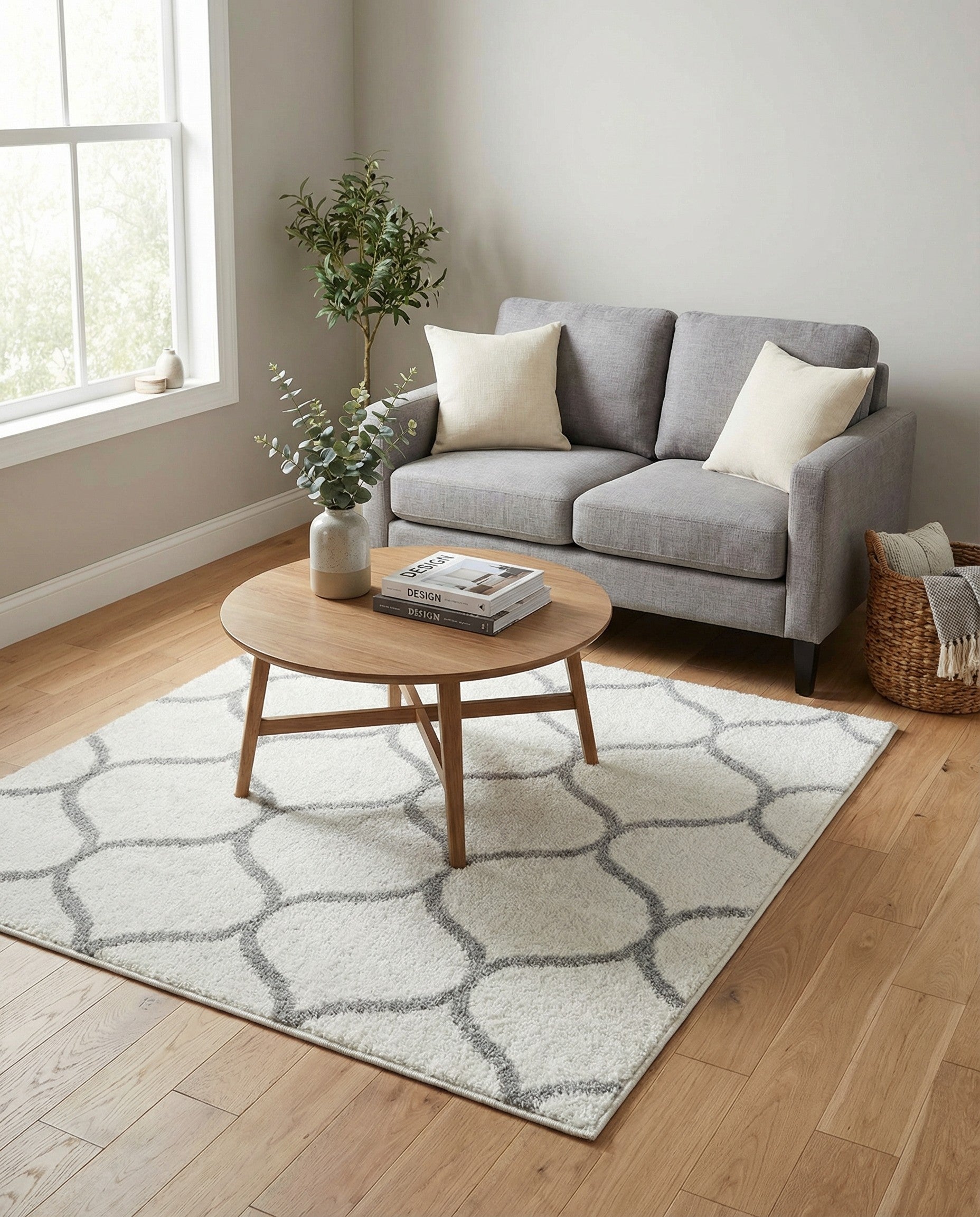 4' x 4' Trellis Frieze Square Rug